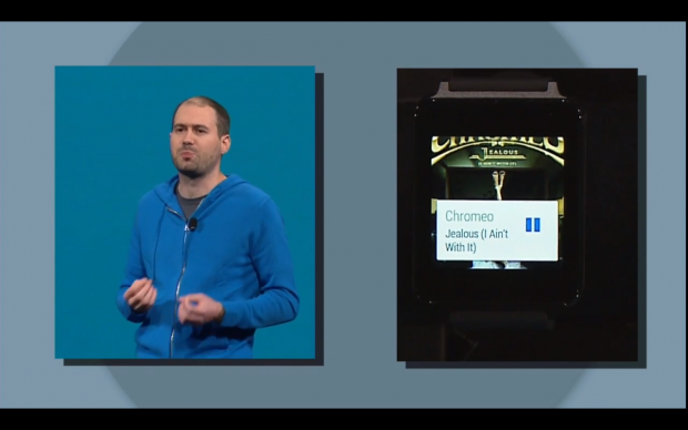 Die Präsentation von Android Wear während der Google I/O. (Screenshot: Golem.de)